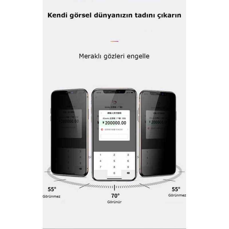 Apple iPhone XR 6.1 Benks 0.3mm V Pro Privacy Ekran Koruyucu