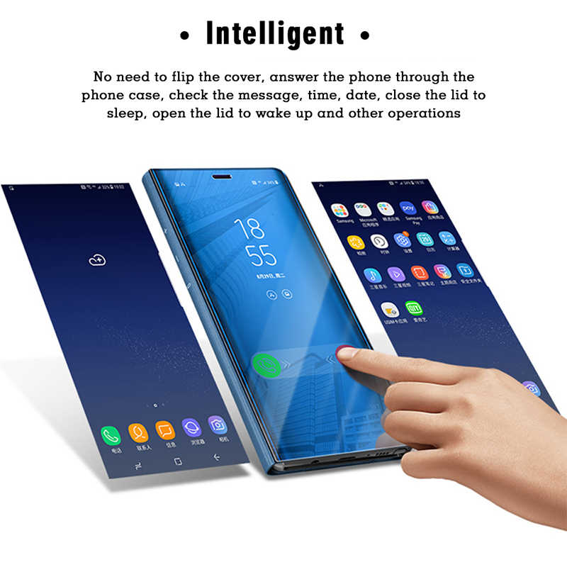 Galaxy Note 9 Kılıf Zore Clear View Flip Cover