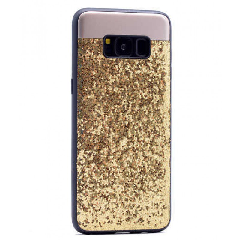 Galaxy S8 Kılıf Zore Metal Simli Kapak