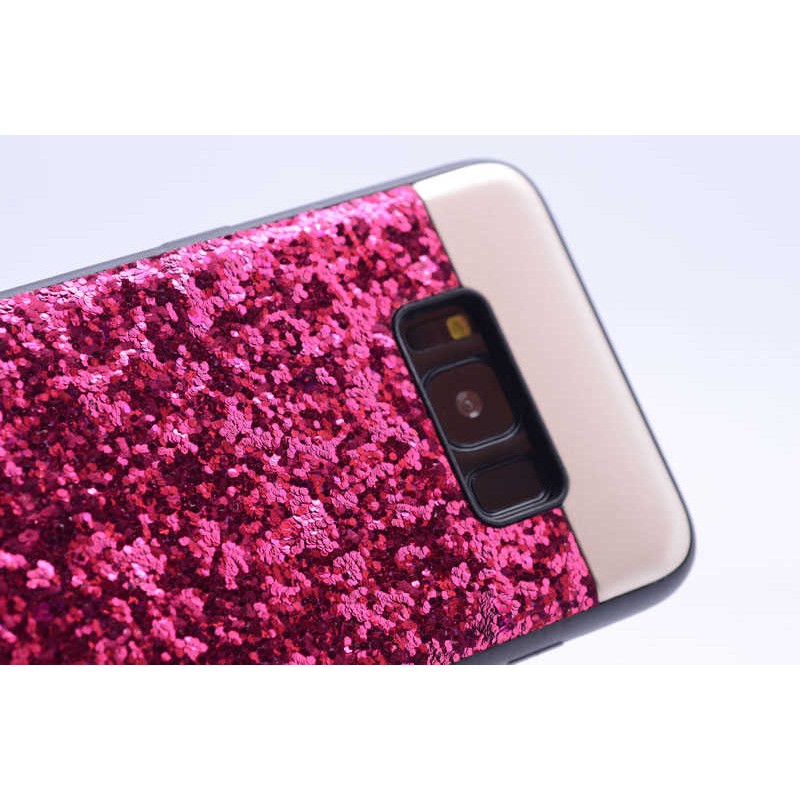 Galaxy S8 Kılıf Zore Metal Simli Kapak