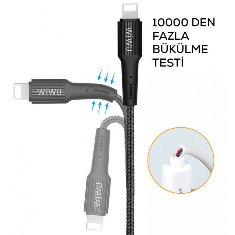 Wiwu G30 Gear Charging Lightning Kablo