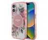 Apple iPhone 16 Plus Kılıf Guess Orjinal Lisanslı Magsafe Şarj Özellikli IML Baskılı Yazı Logolu Flower Tonal Circle Kapak