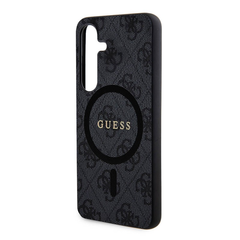 Galaxy S24 Kılıf Guess Orjinal Lisanslı Magsafe Şarj Özellikli 4G Desenli Yazı Logolu Kapak