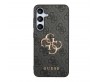 Galaxy S24 Kılıf Guess Orjinal Lisanslı PU Deri Yazı ve 4G Metal Logolu Desenli Kapak