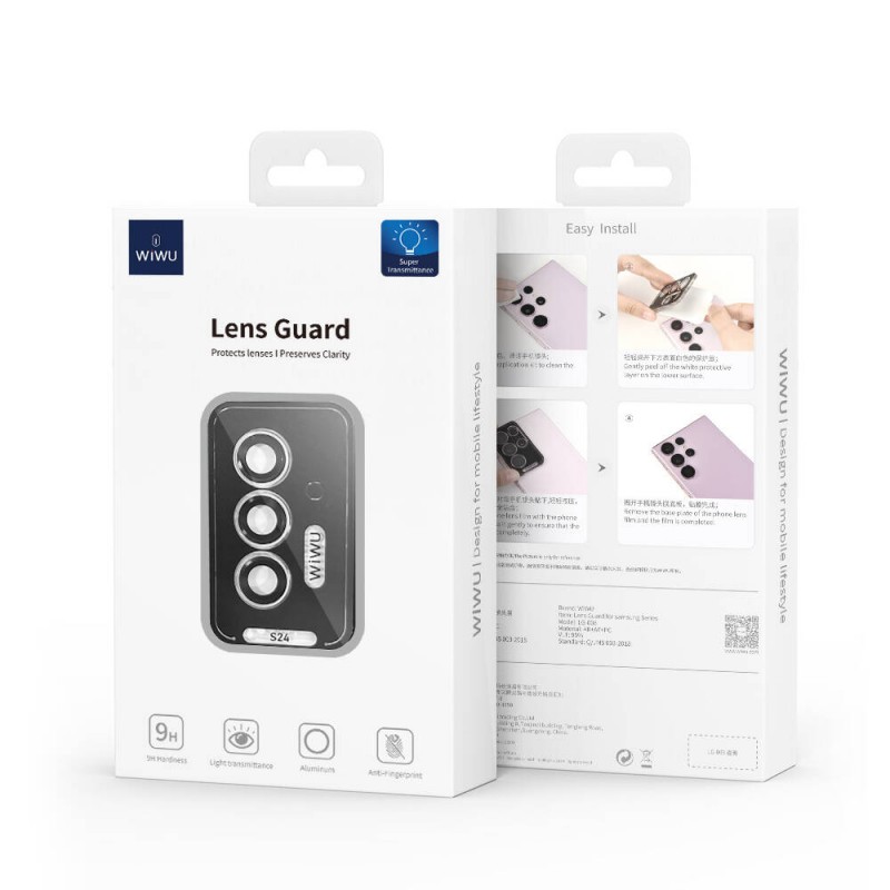 Galaxy S24 Plus Wiwu LG-008 Lens Guard Darbelere Karşı Dayanıklı Kamera Lens Koruyucu