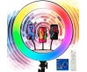 Zore RGB Light 45cm Işıklı Telefon Tutucu Ring Light