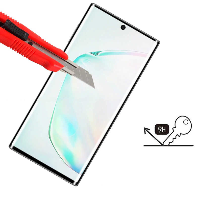 Galaxy Note 10 Zore Kavisli Full Yapışkanlı Cam Ekran Koruyucu