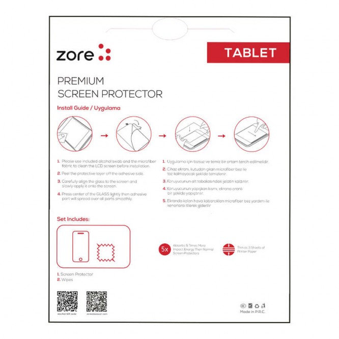 10 İnç Universal Zore Tablet Blue Nano Ekran Koruyucu