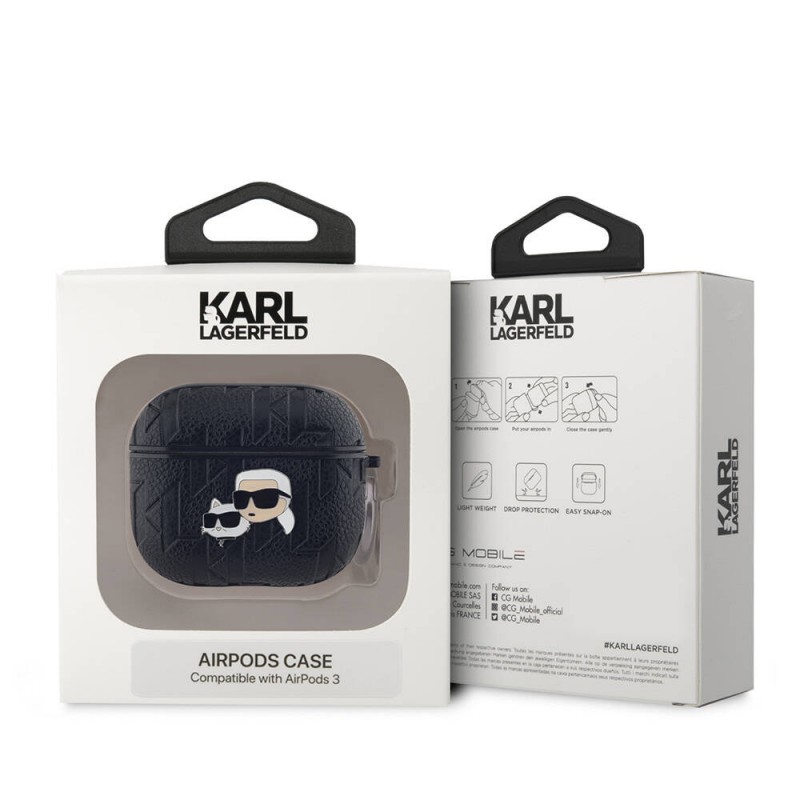 Apple Airpods 3. Nesil Kılıf Karl Lagerfeld Orjinal Lisanslı Monogram Silikon Kapak