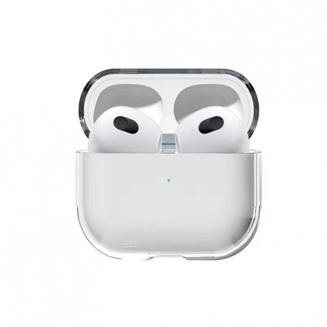 Apple Airpods 3. Nesil Kılıf Şeffaf Sert Kristal Zore Airbag 14 Kılıf