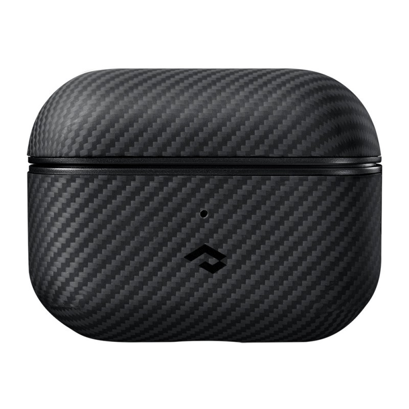 Apple Airpods Pro 2 Kılıf Magsafe Şarj Özellikli 600D Aramid Fiber Pitaka Classic Serisi Black-Grey Twill Kılıf