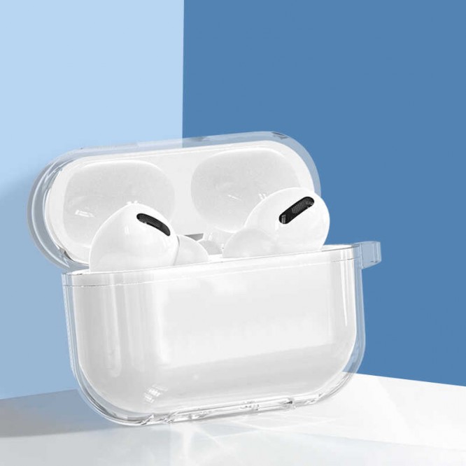 Apple Airpods Pro 2 Kılıf Şeffaf Kristal Silikon Zore Airbag 14 Kılıf