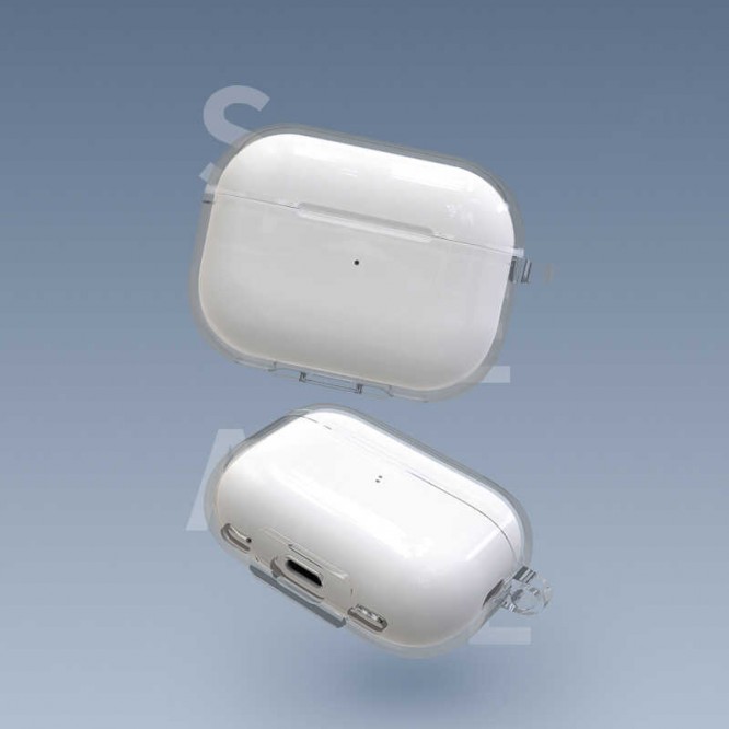 Apple Airpods Pro 2 Kılıf Şeffaf Kristal Silikon Zore Airbag 14 Kılıf