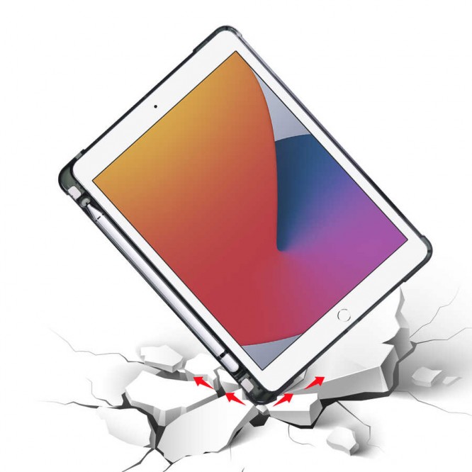 Apple iPad 9.7 2018 (6.Nesil) Kılıf Zore Tri Folding Kalem Bölmeli Standlı Kılıf