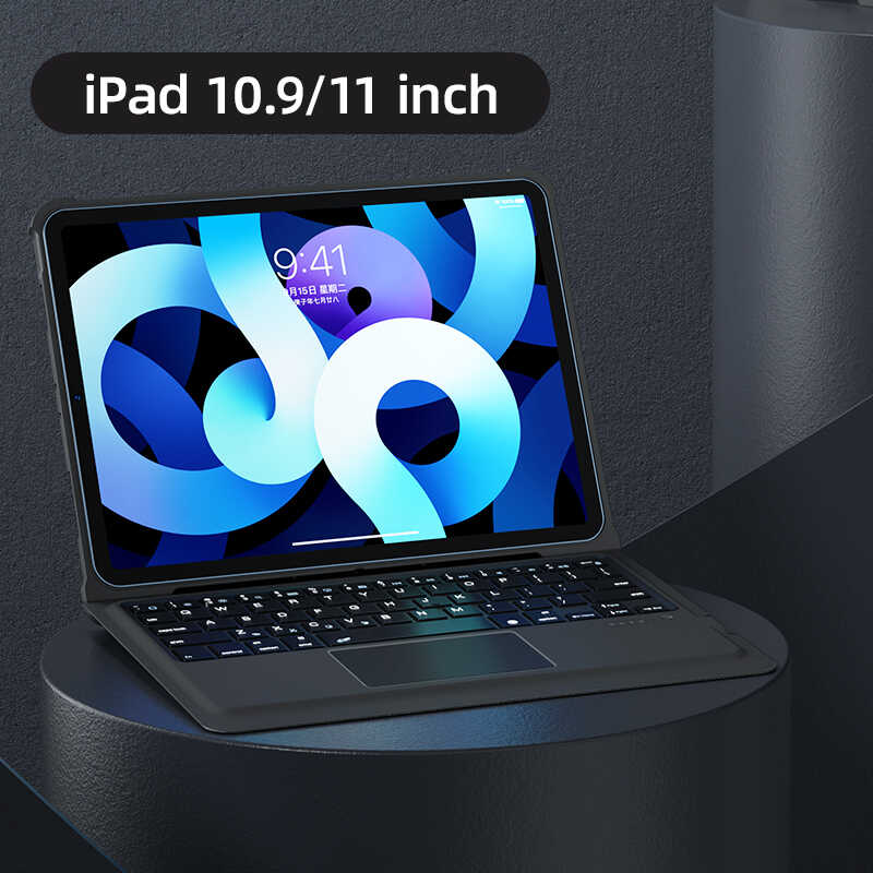 Apple iPad Air 10.9 2022 (5.Nesil) Benks Multifunctional Kablosuz Klavyeli Kılıf