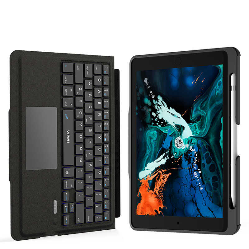 Apple iPad Air 10.9 2022 (5.Nesil) Wiwu Keyboard Folio Kablosuz Klavyeli Kılıf