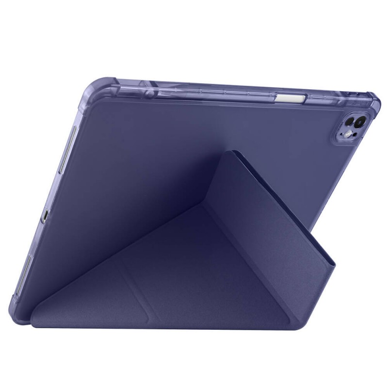 Apple iPad Air 13 2024 Kılıf Zore Tri Folding Kalem Bölmeli Standlı Kılıf