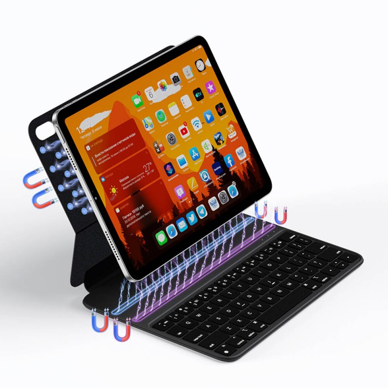 Apple iPad Pro 11 2018 Wiwu F16 Klavyeli Standlı Magnetik Kılıf