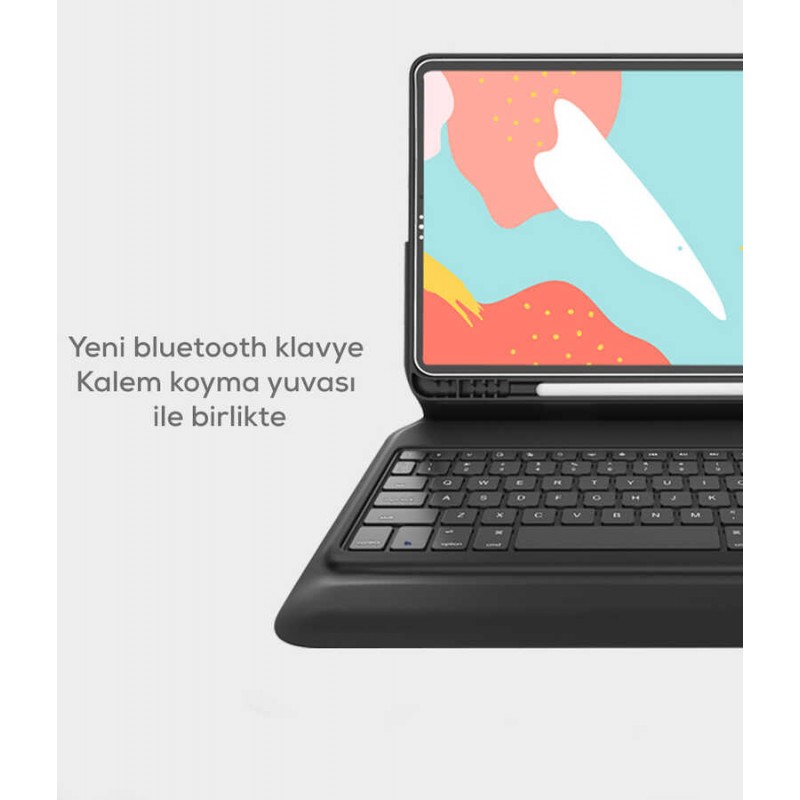 Apple iPad Pro 11 2020 (2.Nesil) Wiwu Keyboard Folio Kablosuz Klavyeli Kılıf