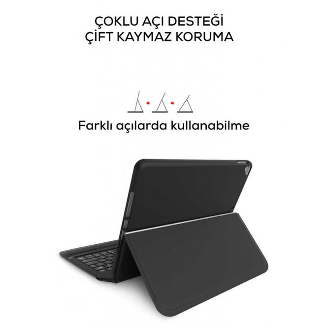 Apple iPad Pro 11 2020 (2.Nesil) Wiwu Keyboard Folio Kablosuz Klavyeli Kılıf