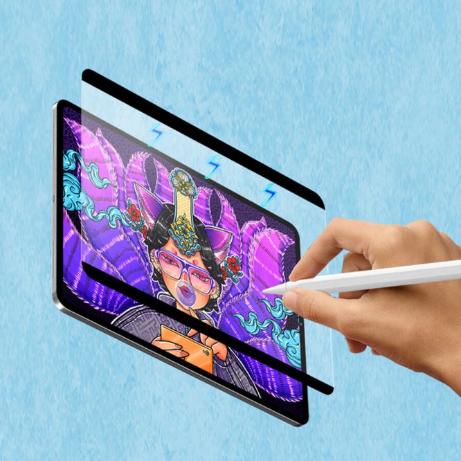 Apple iPad Pro 12.9 2020 (4.Nesil) Wiwu Removable Mıknatıslı Ekran Koruyucu