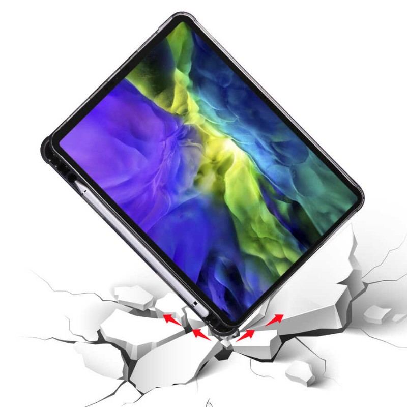 Apple iPad Pro 12.9 2021 (5.Nesil) Kılıf Zore Tri Folding Kalem Bölmeli Standlı Kılıf