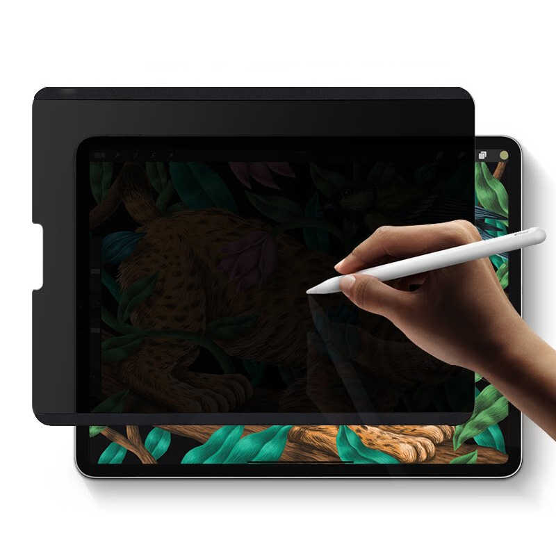 Apple iPad Pro 12.9 2021 (5.Nesil) ​Wiwu iPrivacy Magnetik Paper Like Hayalet Ekran Koruyucu