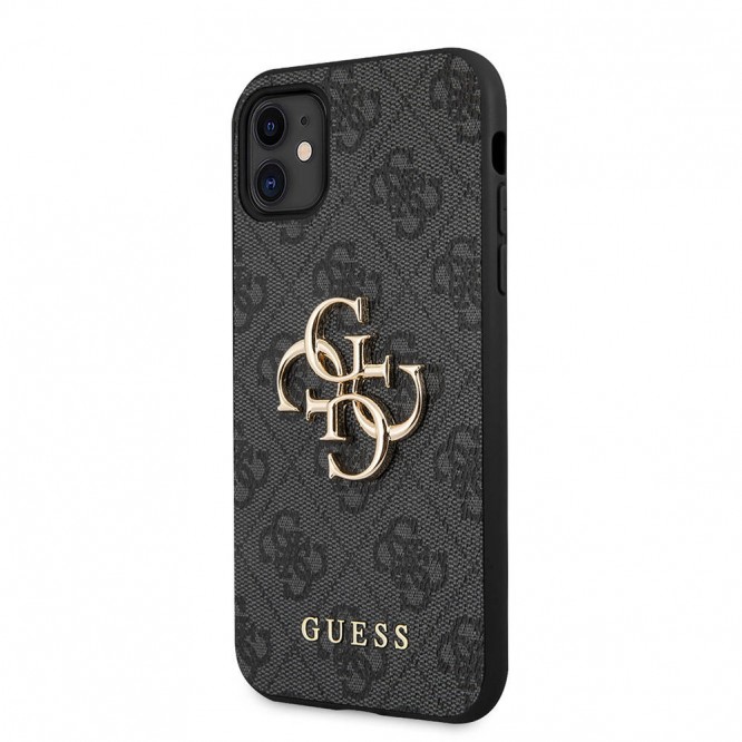 Apple iPhone 11 Kılıf GUESS PU Deri Büyük Metal Logo Dizaynlı Kapak