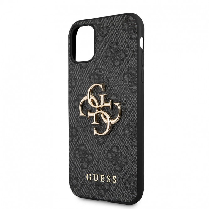 Apple iPhone 11 Kılıf GUESS PU Deri Büyük Metal Logo Dizaynlı Kapak