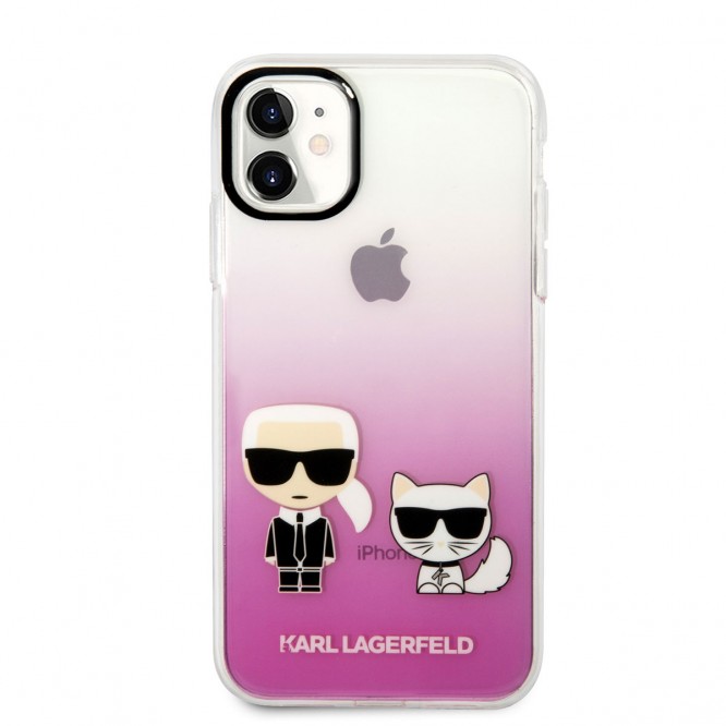 Apple iPhone 11 Kılıf Karl Lagerfeld Sert TPU K&C Dizayn Kapak