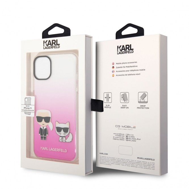 Apple iPhone 11 Kılıf Karl Lagerfeld Sert TPU K&C Dizayn Kapak