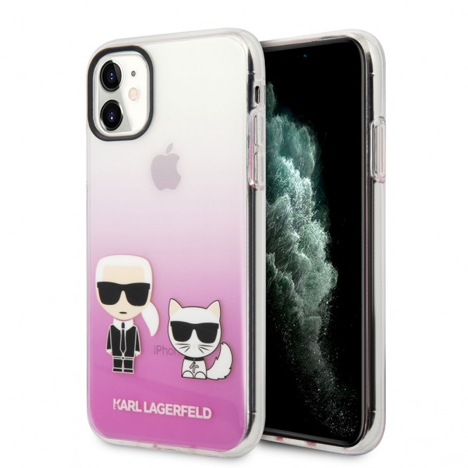 Apple iPhone 11 Kılıf Karl Lagerfeld Sert TPU K&C Dizayn Kapak