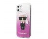 Apple iPhone 11 Kılıf Karl Lagerfeld Yarı Transparan Karl Dizayn Kapak