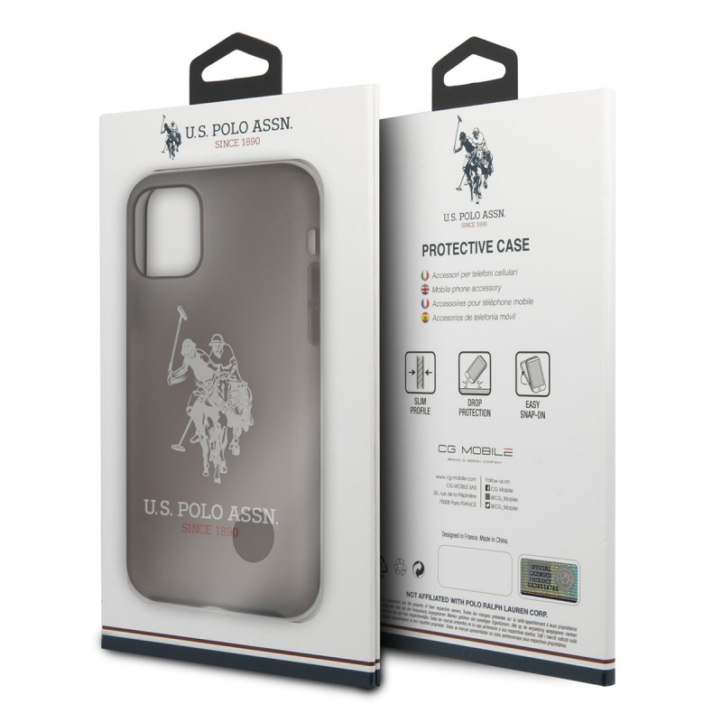 Apple iPhone 11 Kılıf U.S. POLO ASSN. Transparan Silikon Büyük Logo Dizayn Kapak