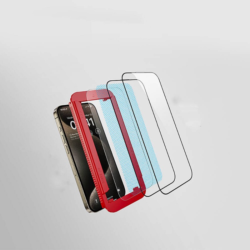 Apple iPhone 13 Casebang Clear HD Ekran Koruyucu + Kolay Uygulama Aparatı