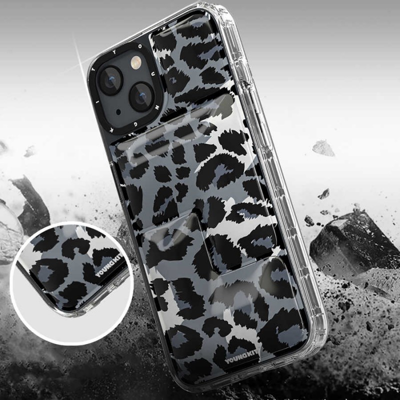 Apple iPhone 13 Kılıf YoungKit Leopard Article Serisi Kapak