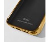 Apple iPhone 13 Mini Kılıf Wiwu Genuine Leather Gold Calfskin Orjinal Deri Kapak