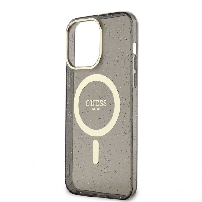 Apple iPhone 13 Pro Kılıf GUESS Magsafe Şarj Özellikli Glitter Kapak