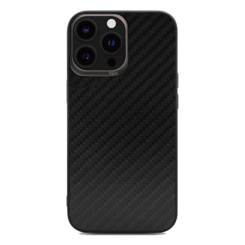 Apple iPhone 13 Pro Max Kılıf Kajsa Carbon Fiber Collection Arka Kapak