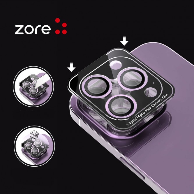 Apple iPhone 13 Pro Zore CL-12 Premium Safir Parmak İzi Bırakmayan Anti-Reflective Kamera Lens Koruyucu