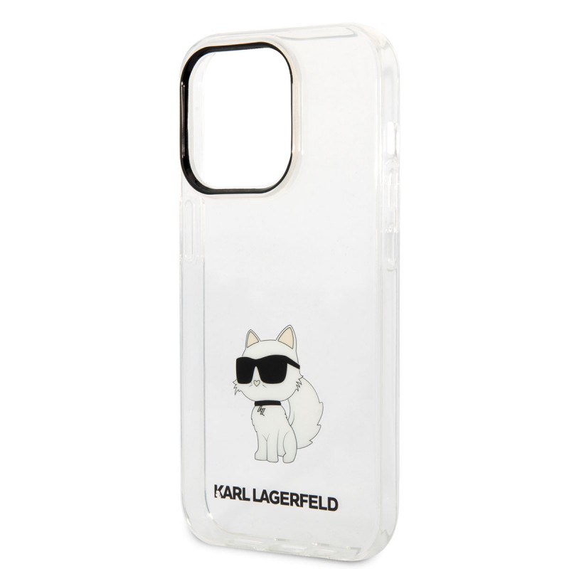 Apple iPhone 14 Pro Max Kılıf Karl Lagerfeld Transparan Choupette Dizayn Kapak