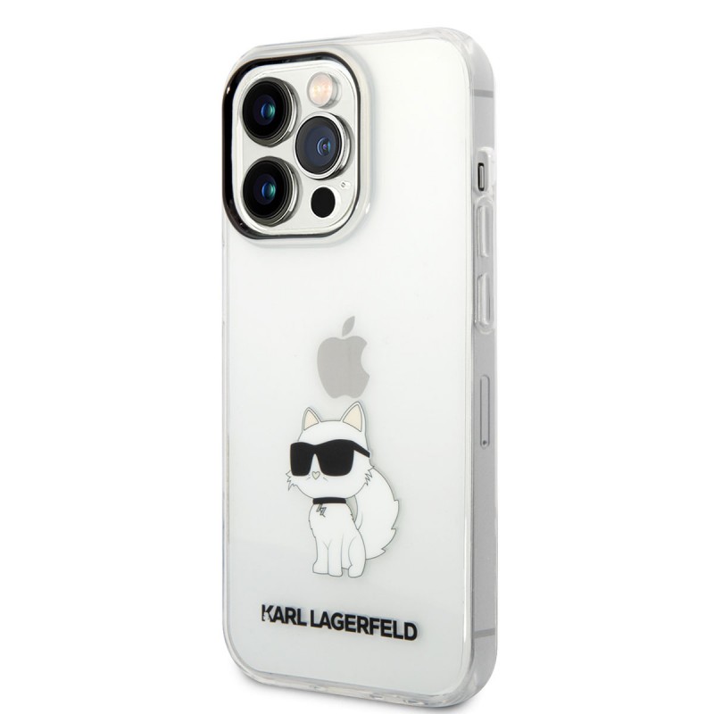 Apple iPhone 14 Pro Max Kılıf Karl Lagerfeld Transparan Choupette Dizayn Kapak