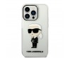 Apple iPhone 14 Pro Max Kılıf Karl Lagerfeld Transparan İkonik Karl Dizayn Kapak