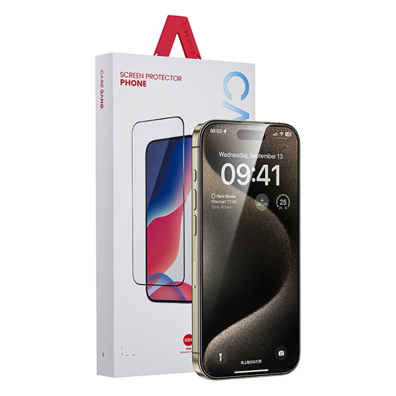 Apple iPhone 15 Plus Casebang Clear HD Ekran Koruyucu + Kolay Uygulama Aparatı