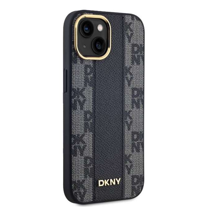 Apple iPhone 15 Plus Kılıf DKNY Orjinal Lisanslı Magsafe Şarj Özellikli 3D Yazılı Checkered Pattern Kapak