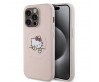 Apple iPhone 15 Pro Kılıf Hello Kitty Orjinal Lisanslı Magsafe Şarj Özellikli Baskı Logolu Uyuyan Kitty Deri Kapak