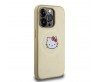 Apple iPhone 15 Pro Kılıf Hello Kitty Orjinal Lisanslı Magsafe Şarj Özellikli Kitty Head Deri Kapak