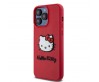 Apple iPhone 15 Pro Kılıf Hello Kitty Orjinal Lisanslı Yazı ve İkonik Logolu 3D Rubber Kitty Head Kapak