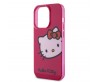 Apple iPhone 15 Pro Kılıf Hello Kitty Orjinal Lisanslı Yazı ve İkonik Logolu Kitty Head Kapak