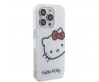 Apple iPhone 15 Pro Kılıf Hello Kitty Orjinal Lisanslı Yazı ve İkonik Logolu Kitty Head Kapak